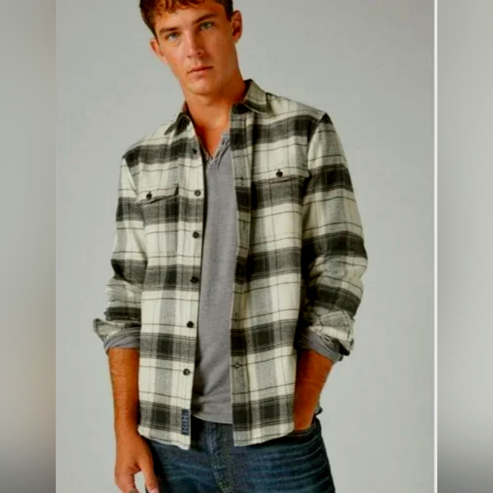NWT Men's Old Navy Buffalo Plaid Button Down Cotton Shirt Size M